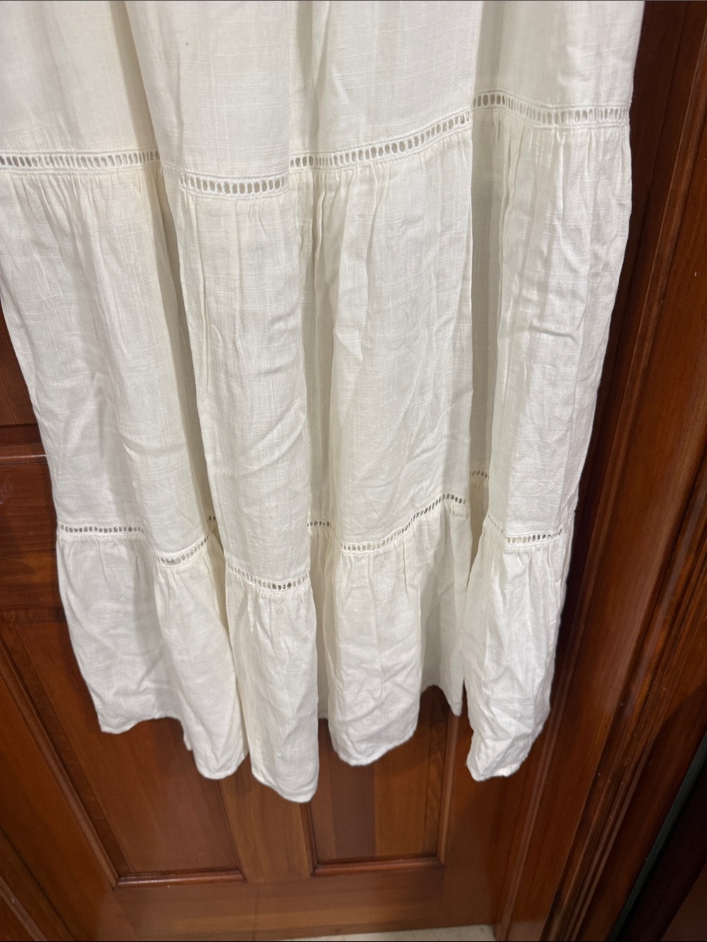 Crescent Cream Maxi Skirt and Crop Top Set - Picture 6 of 7